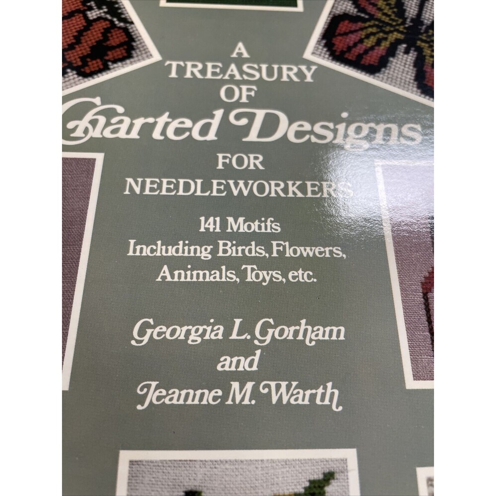 Vintage 1977 Treasury of Charted Designs For Needleworkers Patterns Dover Series - Picture 2 of 11